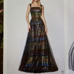 Multi-Colored Sequin Gown by Cinderella Devine